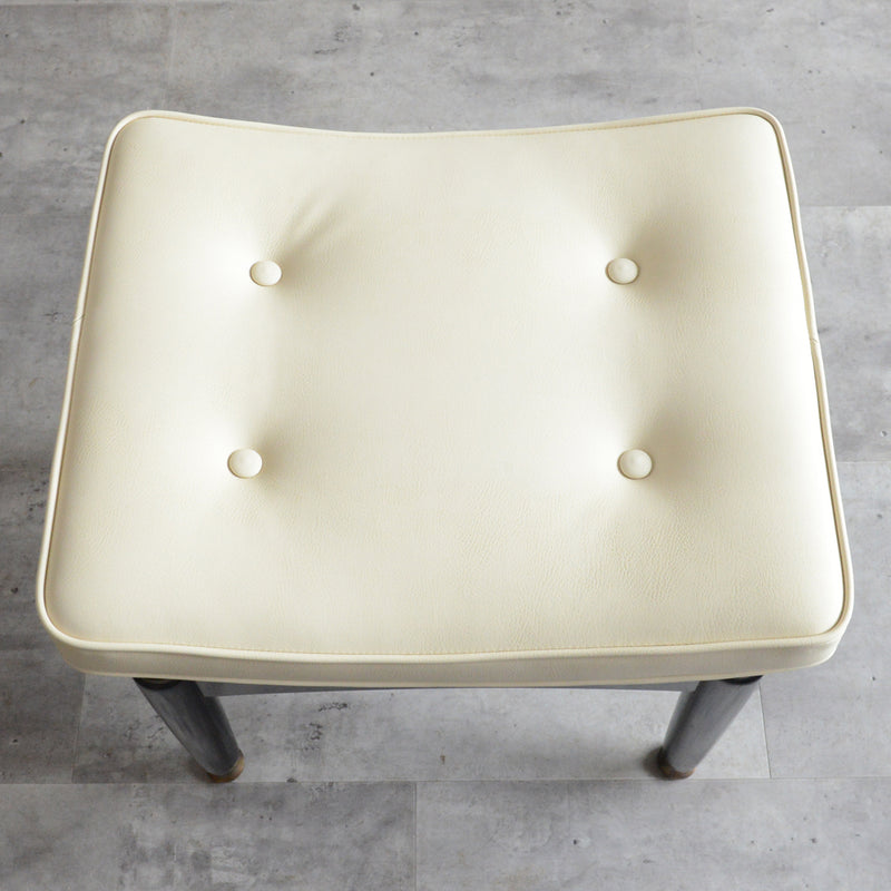 G-PLAN ジープラン  スツール/オットマン01（張替済アイボリーレザー）