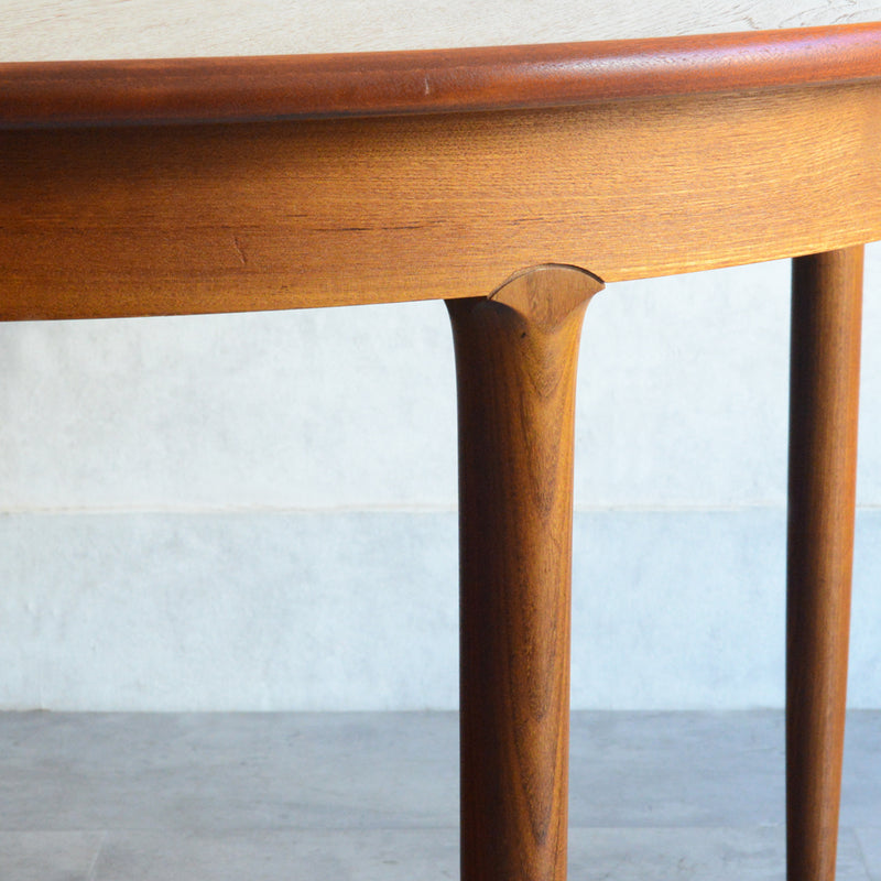 N様見学予約商品　Meredew(メレデュー）エクステンション ラウンド ダイニングテーブル 05(天板剥離再塗装済）