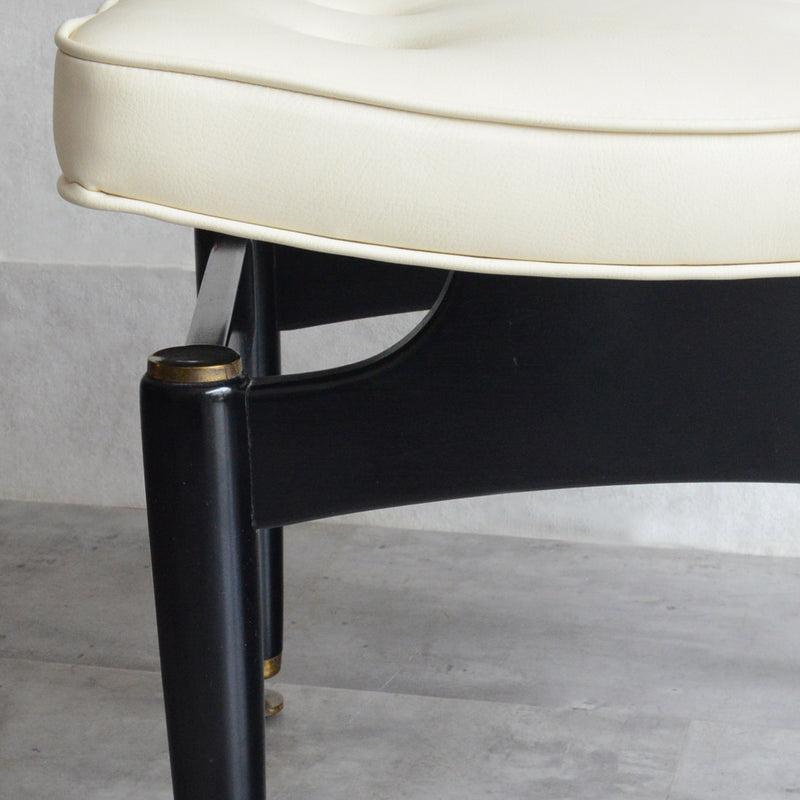 G-PLAN ジープラン  スツール/オットマン01（張替済アイボリーレザー）