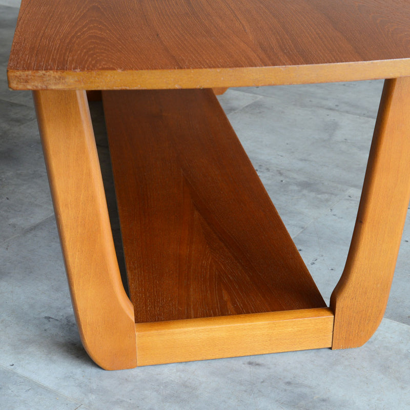 Myerメイヤー　チークローテーブル27(天板剥離再塗装済）