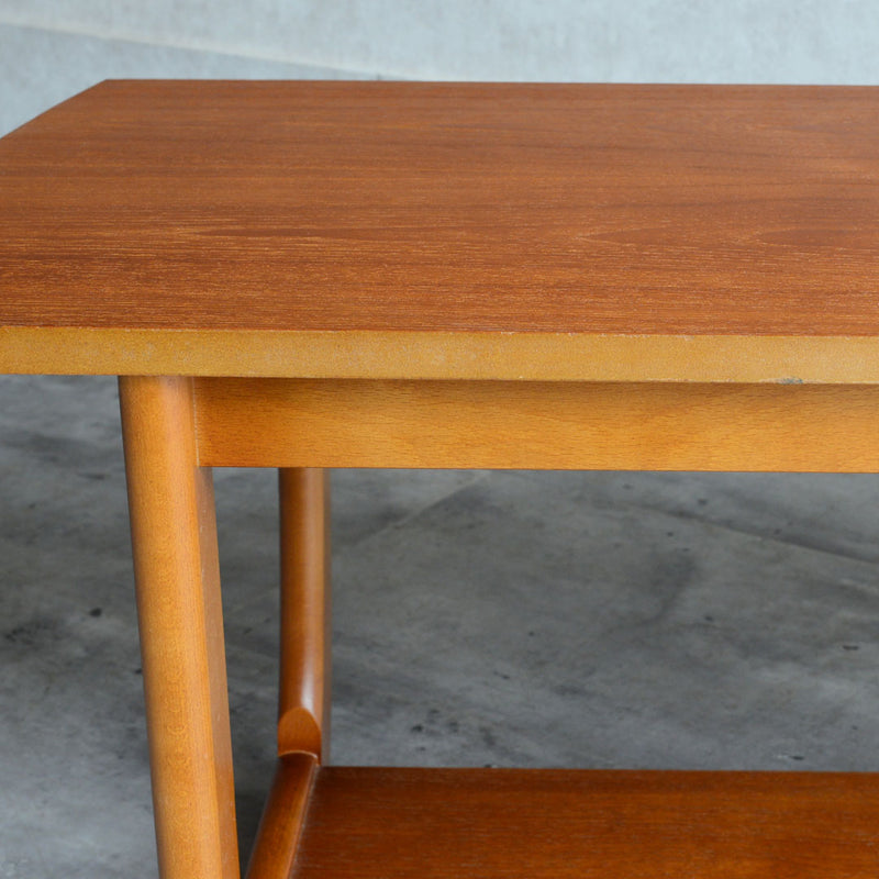 Myerメイヤー　チークローテーブル27(天板剥離再塗装済）