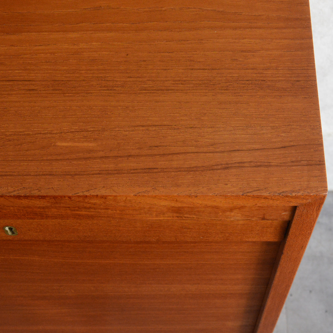 デンマークヴィンテージ  ロールアップファイルキャビネット6-82(鍵付）