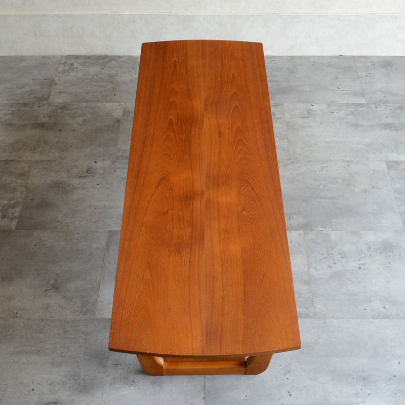 Myerメイヤー　チークローテーブル27(天板剥離再塗装済）