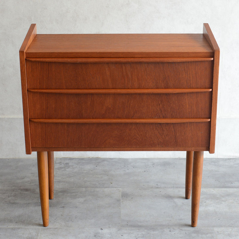 デンマーク ヴィンテージ  チーク３段チェスト 5-25(ウッドオイル仕上)