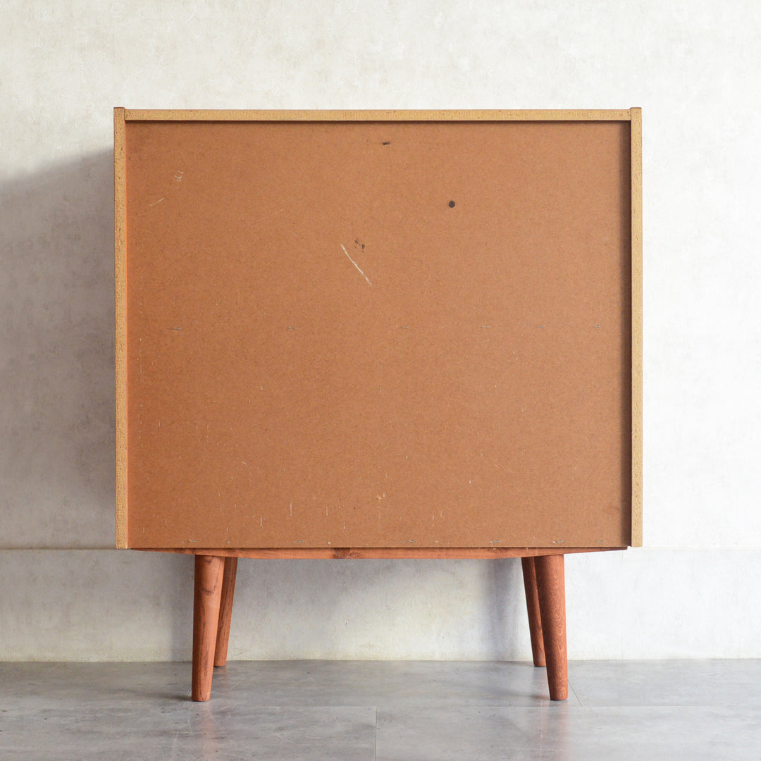 デンマークヴィンテージ チークシェルフ (木扉付）5-174