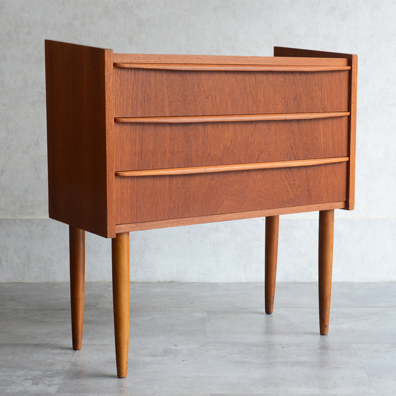 デンマーク ヴィンテージ  チーク３段チェスト 5-25(ウッドオイル仕上)