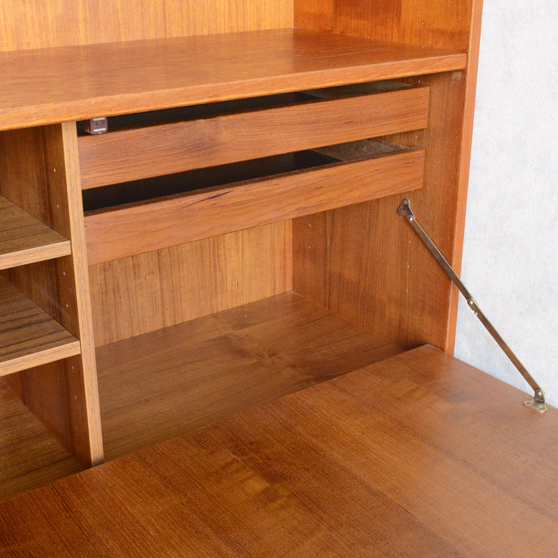 デンマーク ヴィンテージ チークブックシェルフ 8-37（フラップ扉）