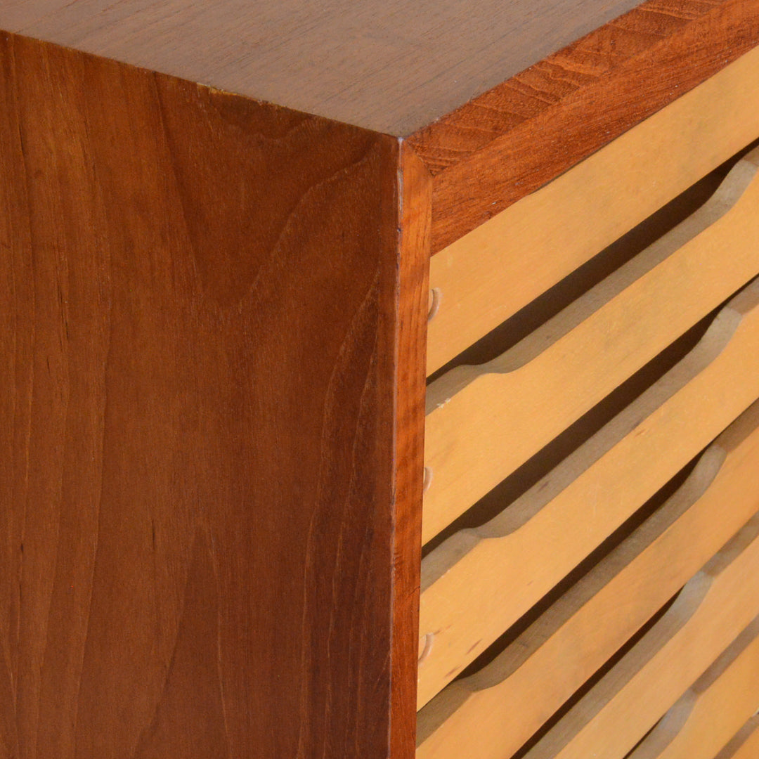 デンマークヴィンテージ  ロールアップファイルキャビネット6-82(鍵付）