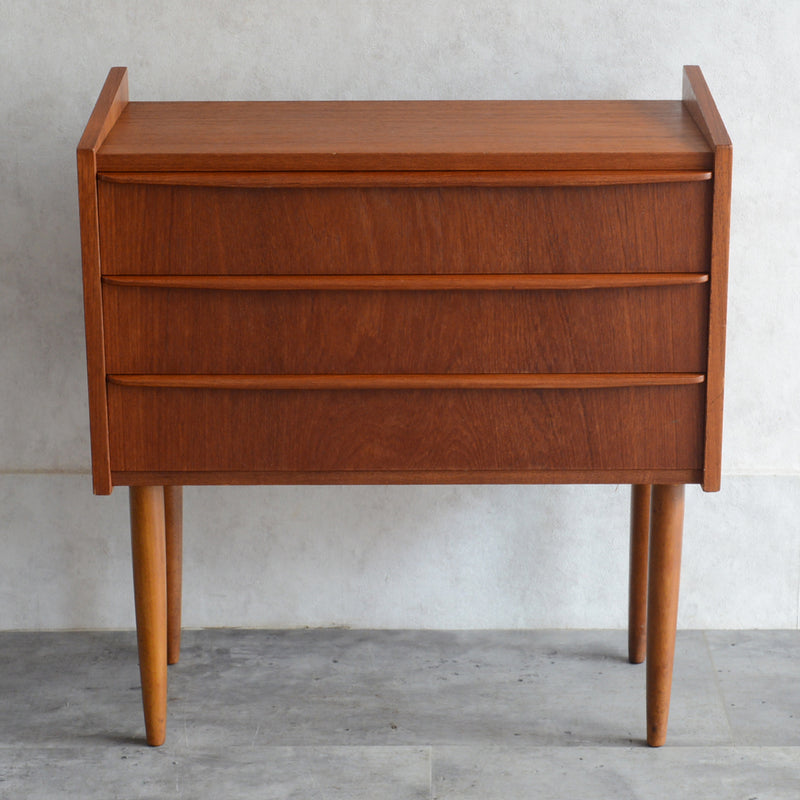 デンマーク ヴィンテージ  チーク３段チェスト 5-25(ウッドオイル仕上)
