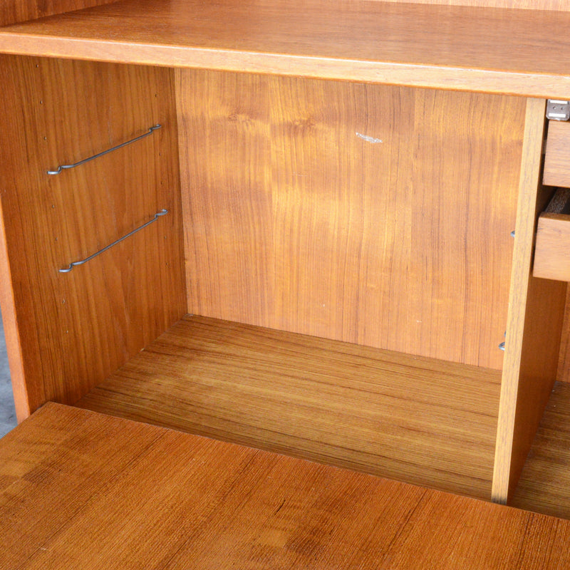 デンマーク ヴィンテージ チークブックシェルフ 8-37（フラップ扉）