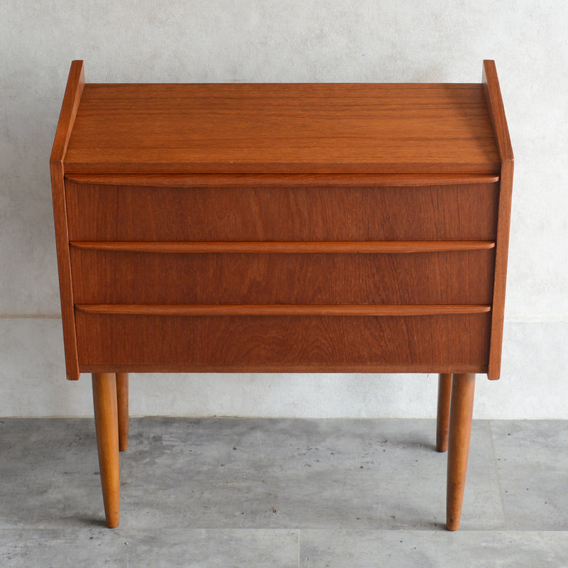 デンマーク ヴィンテージ  チーク３段チェスト 5-25(ウッドオイル仕上)