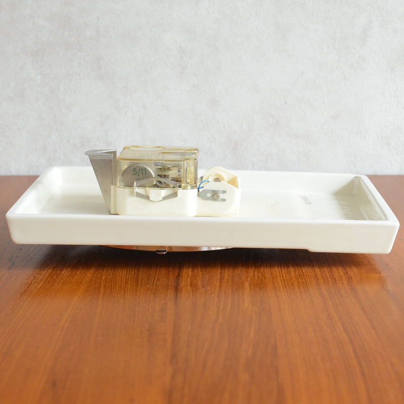 ドイツヴィンテージ　＜DIEHL＞陶器壁掛け時計02　ブラウン×アイボリー