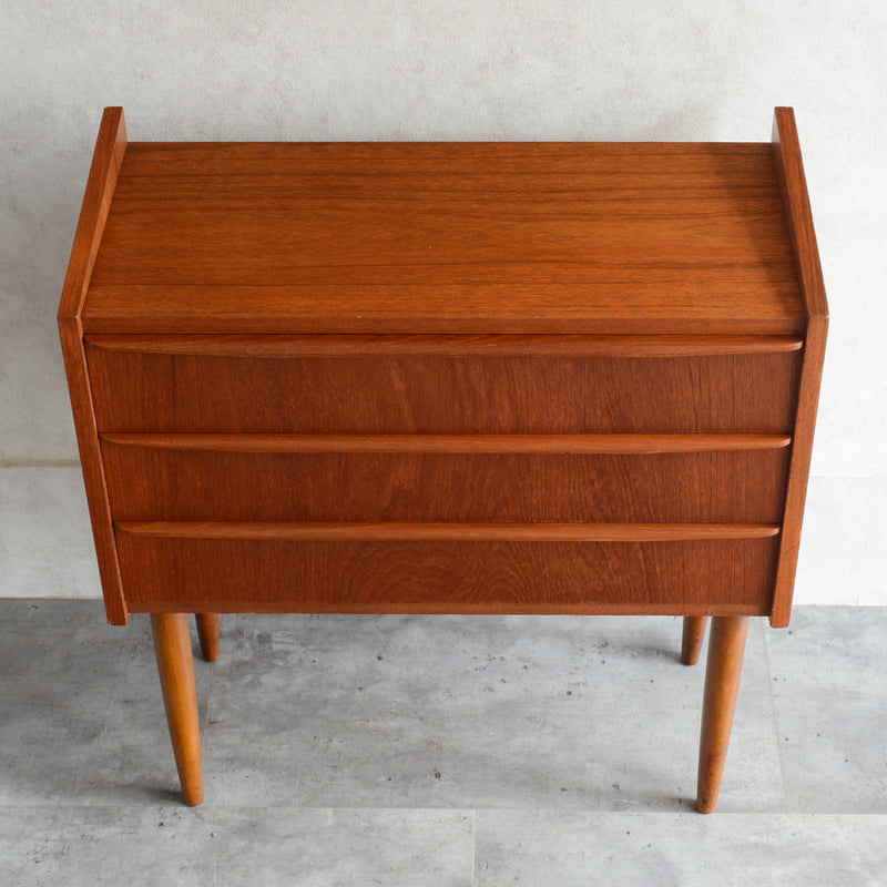 デンマーク ヴィンテージ  チーク３段チェスト 5-25(ウッドオイル仕上)