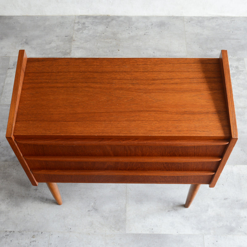 デンマーク ヴィンテージ  チーク３段チェスト 5-25(ウッドオイル仕上)