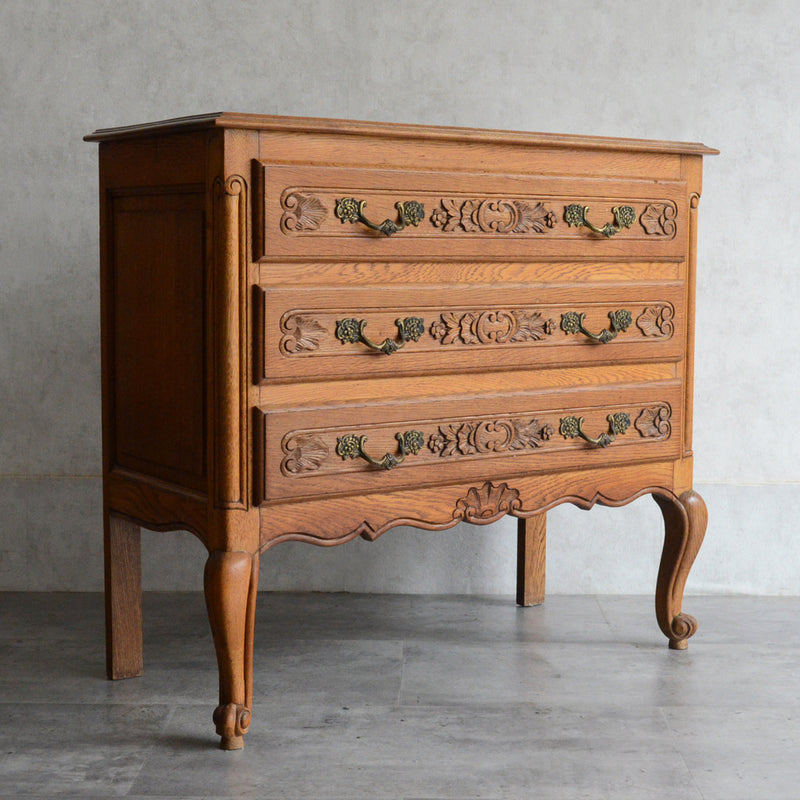 ベルギー クラシック  オークチェスト05(3段）