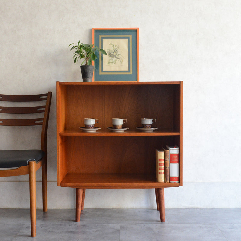 デンマークヴィンテージ チーク２段オープンシェルフ 6-94