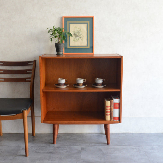 デンマークヴィンテージ チーク２段オープンシェルフ 6-94
