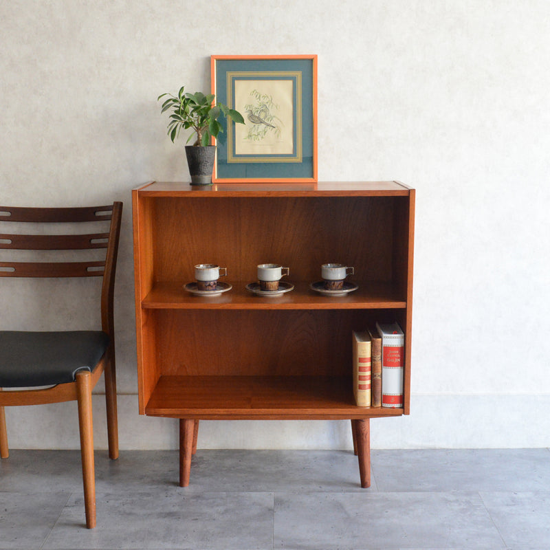 デンマークヴィンテージ チーク２段オープンシェルフ 6-94