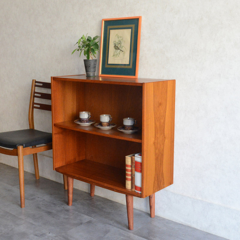 デンマークヴィンテージ チーク２段オープンシェルフ 6-94