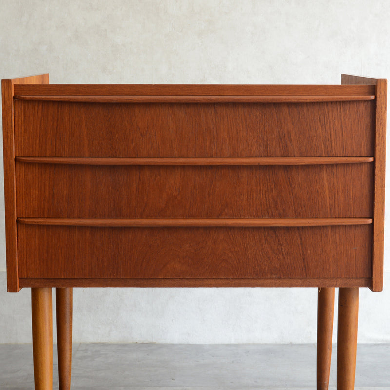 デンマーク ヴィンテージ  チーク３段チェスト 5-25(ウッドオイル仕上)