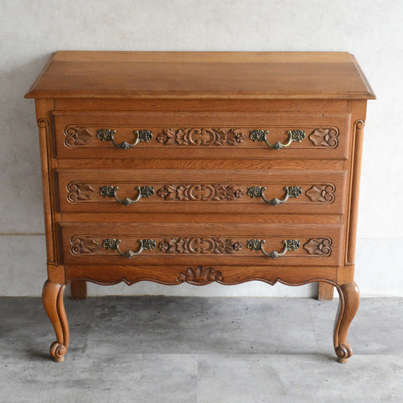 ベルギー クラシック  オークチェスト05(3段）