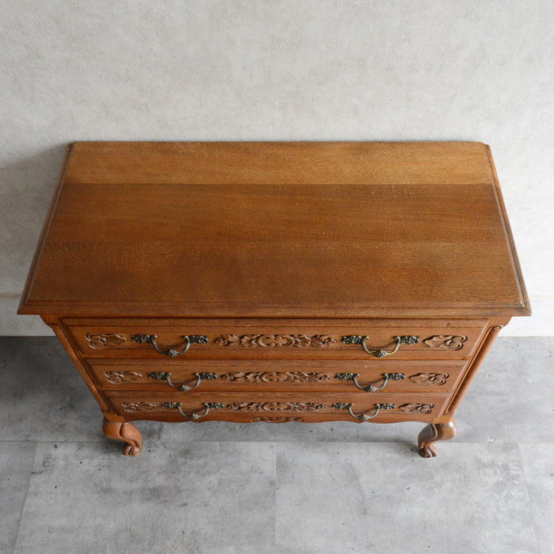 ベルギー クラシック  オークチェスト05(3段）