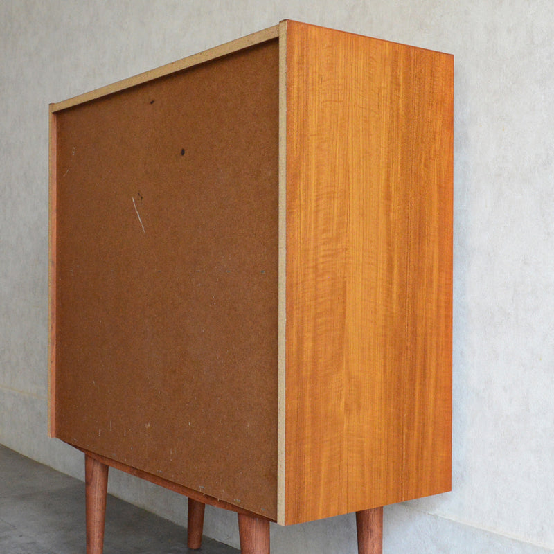 デンマークヴィンテージ チークシェルフ (木扉付）5-174