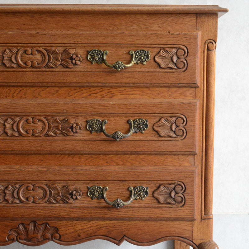 ベルギー クラシック  オークチェスト05(3段）