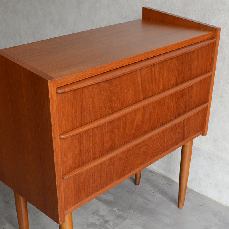 デンマーク ヴィンテージ  チーク３段チェスト 5-25(ウッドオイル仕上)