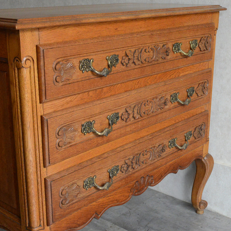 ベルギー クラシック  オークチェスト05(3段）