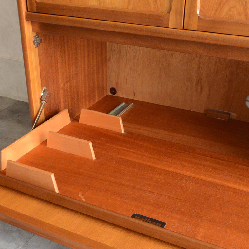 Nathan ネイサン チークテレビキャビネット 54(天板剥離再塗装済）