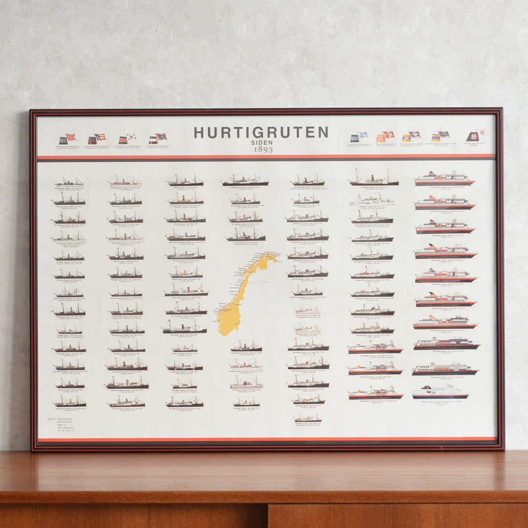 ヴィンテージ　フレーム　HURTIGRUTEN(クルーズ船）
