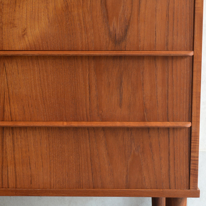 デンマーク ヴィンテージ チーク ５段チェスト 6-11(ウッドオイル仕上）