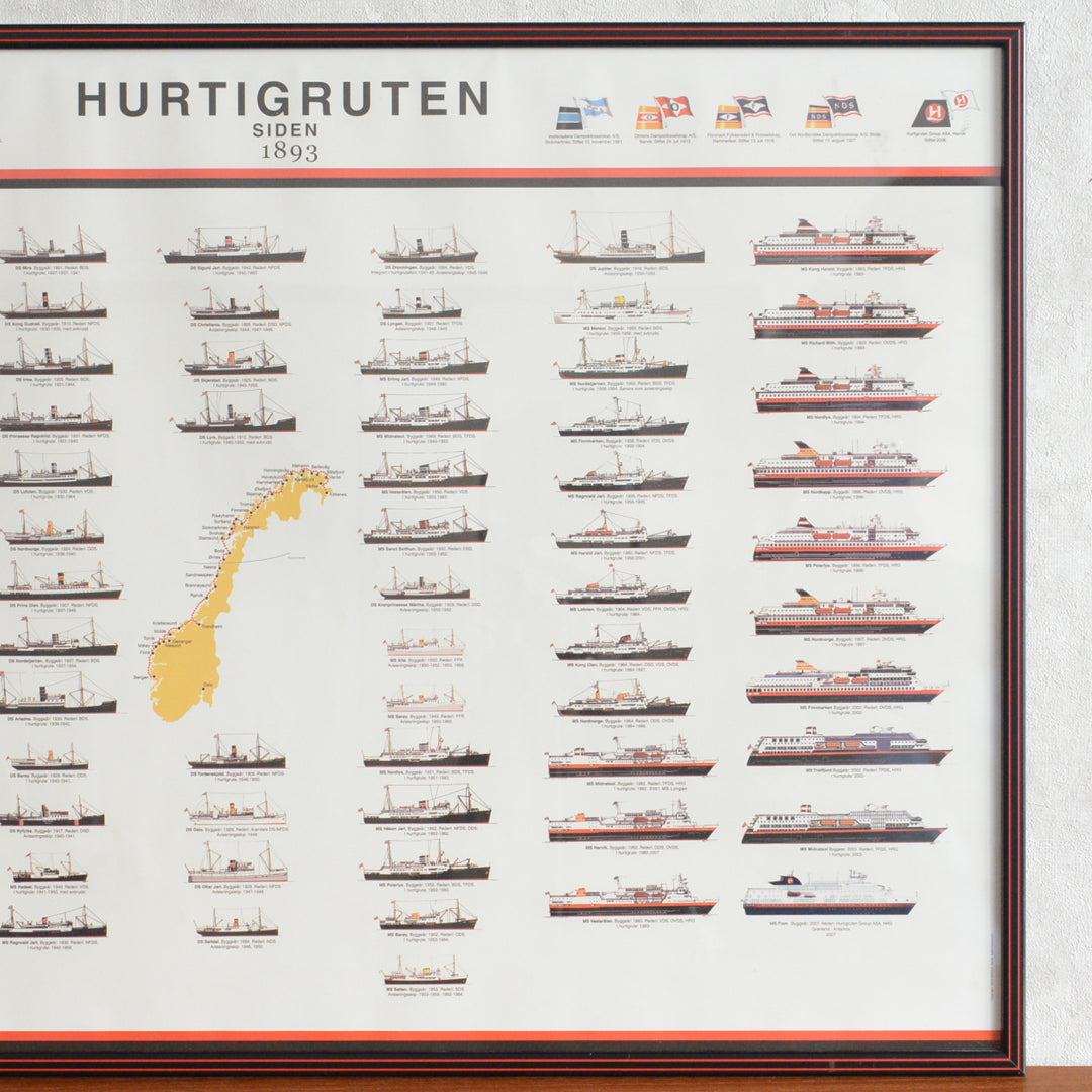 ヴィンテージ　フレーム　HURTIGRUTEN(クルーズ船）