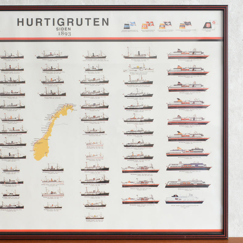 ヴィンテージ　フレーム　HURTIGRUTEN(クルーズ船）
