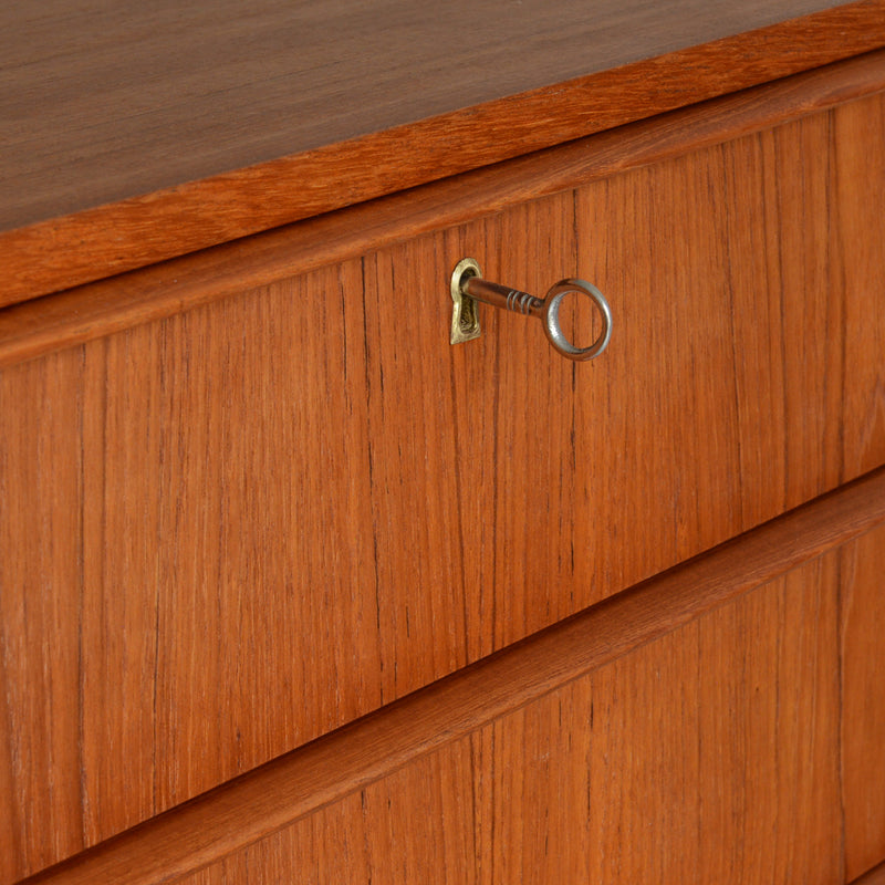 デンマーク ヴィンテージ チーク ５段チェスト 6-11(ウッドオイル仕上）