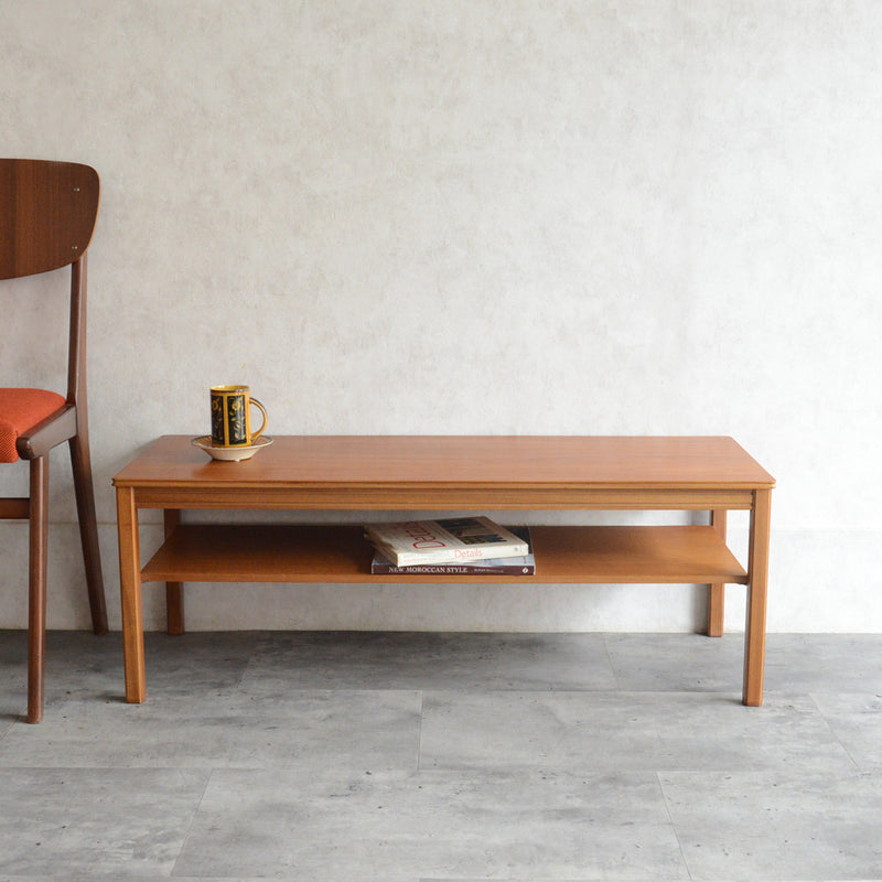 ミッドセンチュリー チーク ローテーブル 64(下棚付)