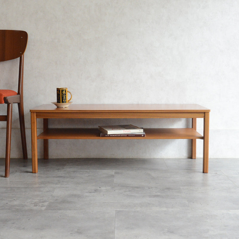 ミッドセンチュリー チーク ローテーブル 64(下棚付)