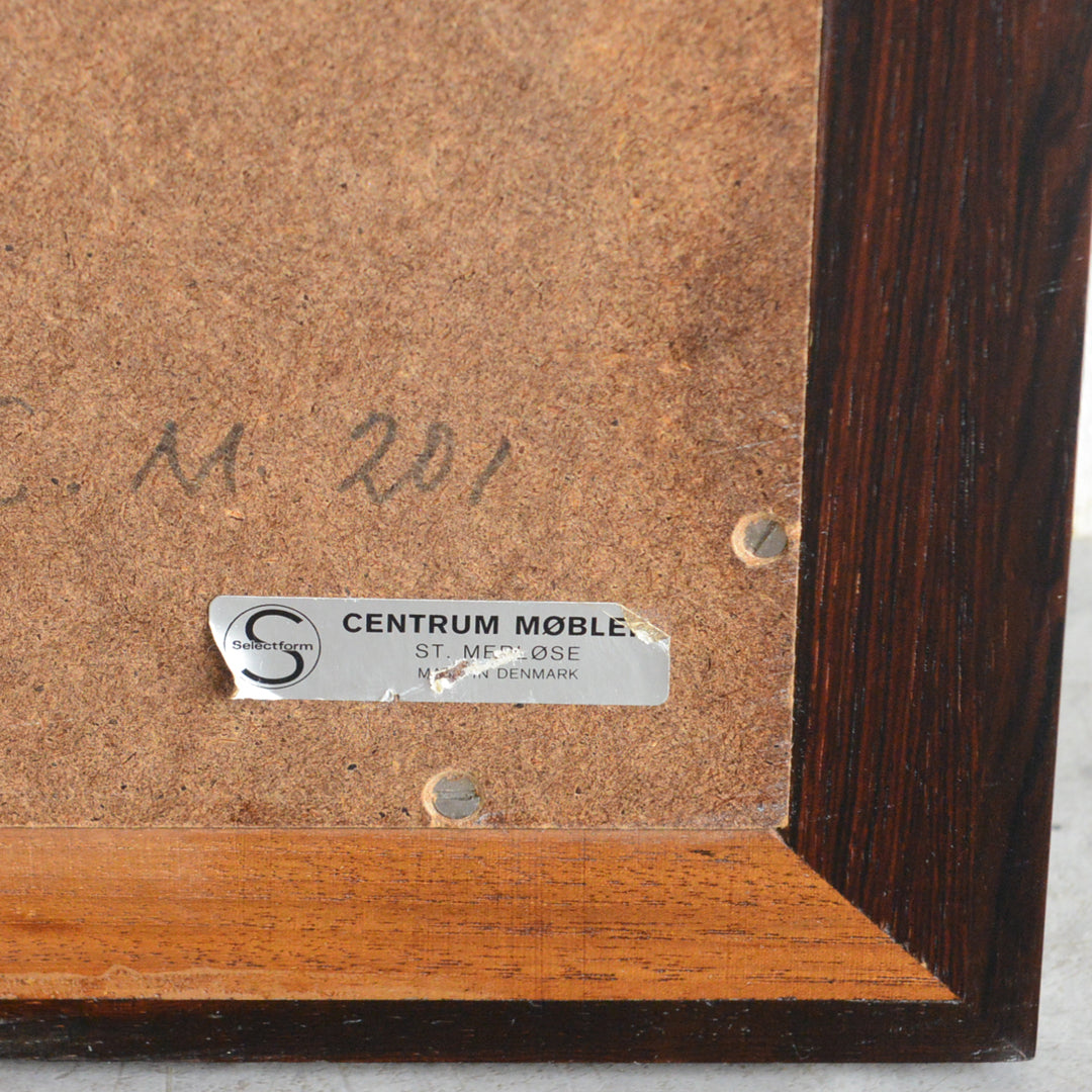 デンマークヴィンテージ  ローズウッド タイル付ミラー6-79