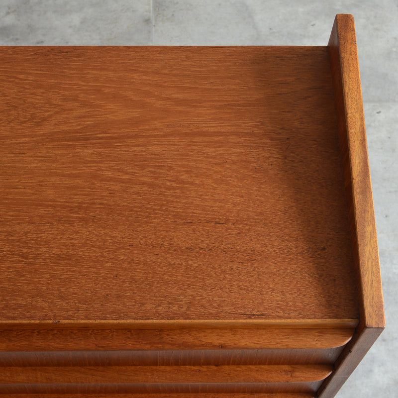 デンマーク ヴィンテージ チーク3段チェスト6-9 (ウッドオイル仕上）