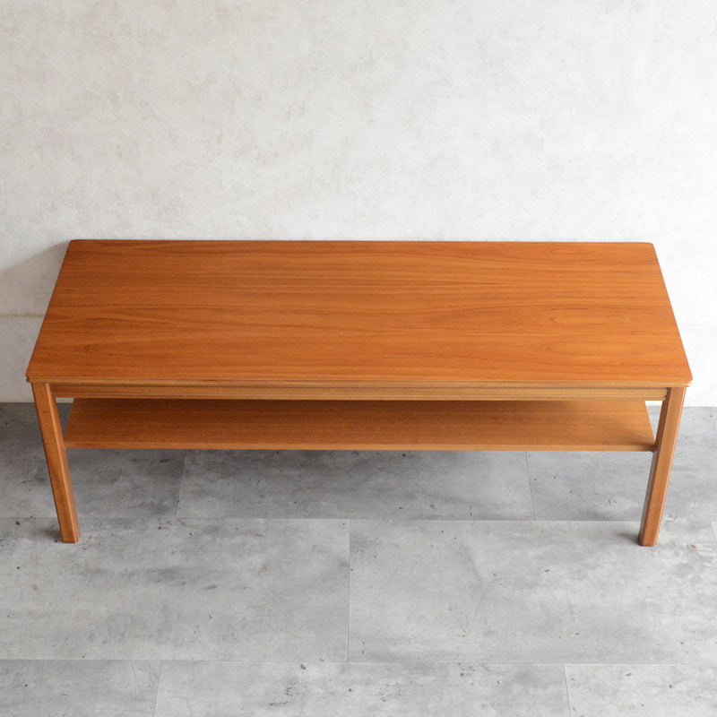 ミッドセンチュリー チーク ローテーブル 64(下棚付)