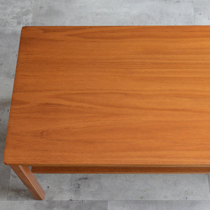 ミッドセンチュリー チーク ローテーブル 64(下棚付)