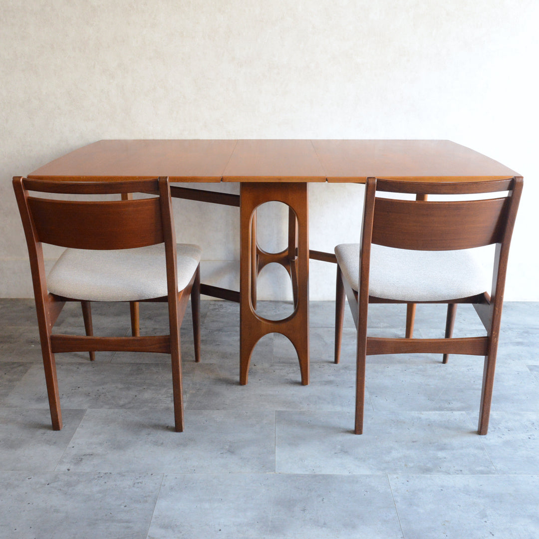 ミッドセンチュリー ヴィンテージ　ゲートレッグダイニングテーブル51 (レクタングル・天板剝離再塗装済）