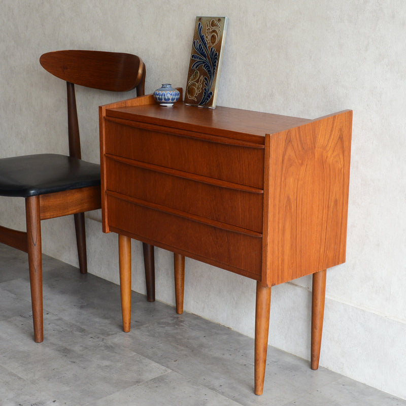 デンマーク ヴィンテージ  チーク３段チェスト 5-25(ウッドオイル仕上)