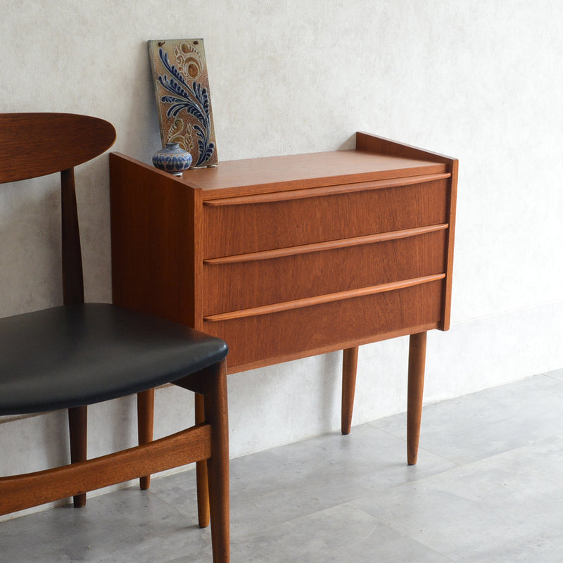 デンマーク ヴィンテージ  チーク３段チェスト 5-25(ウッドオイル仕上)