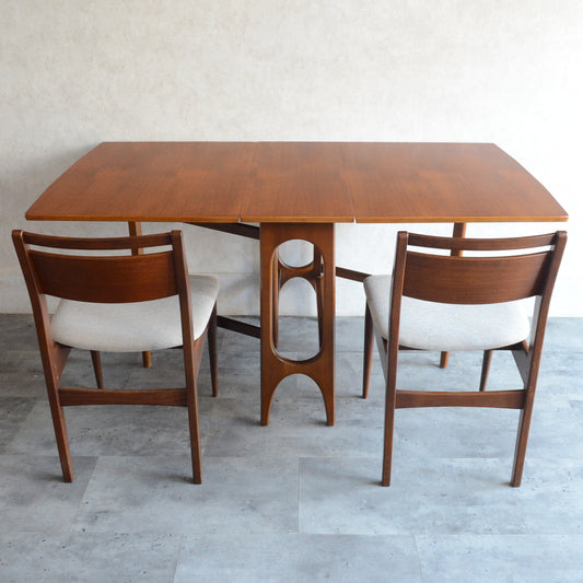 ミッドセンチュリー ヴィンテージ　ゲートレッグダイニングテーブル51 (レクタングル・天板剝離再塗装済）