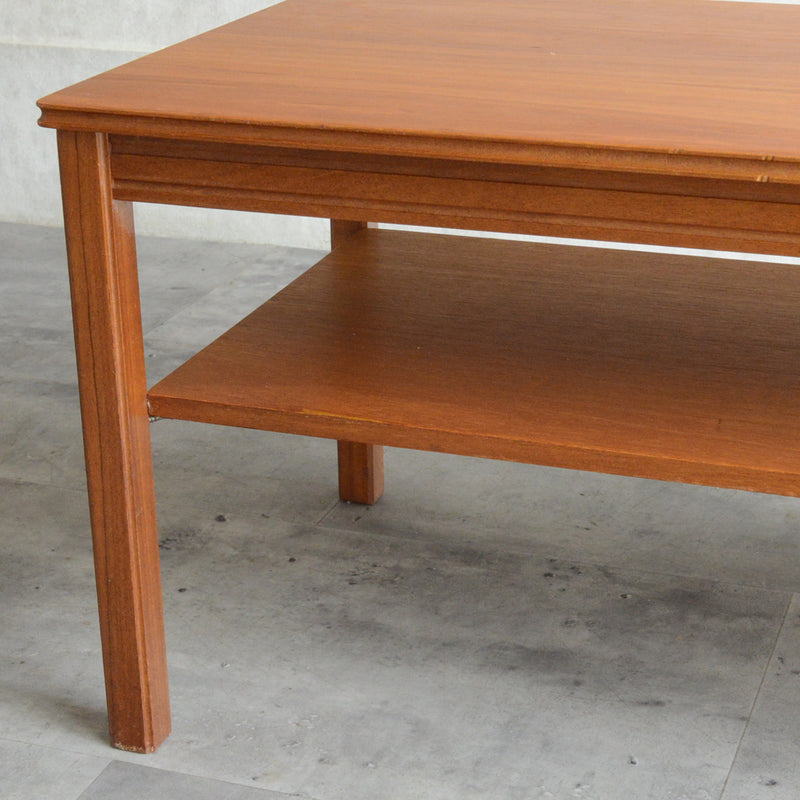 ミッドセンチュリー チーク ローテーブル 64(下棚付)