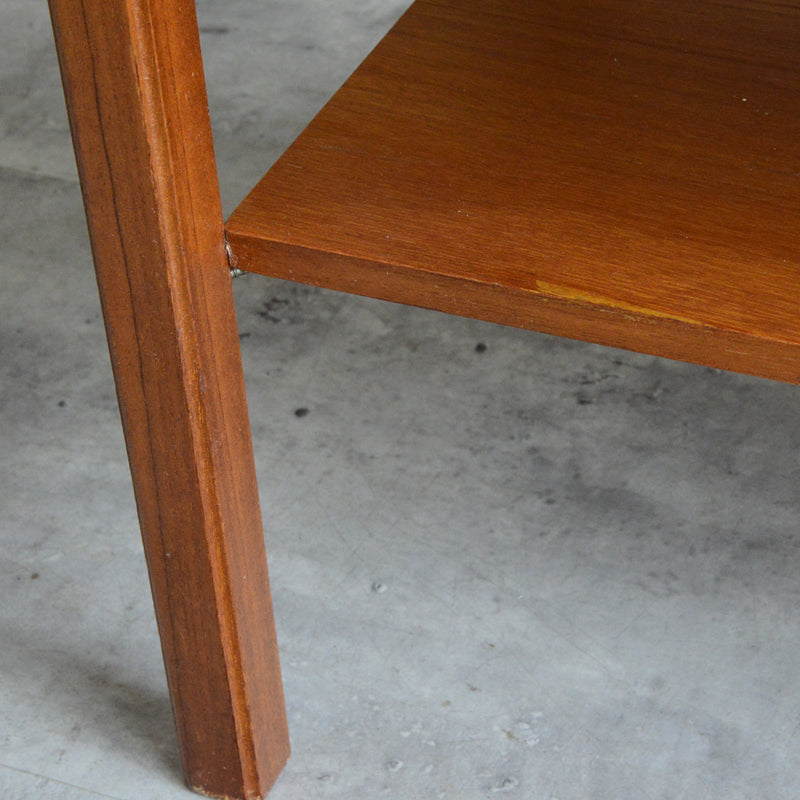 ミッドセンチュリー チーク ローテーブル 64(下棚付)