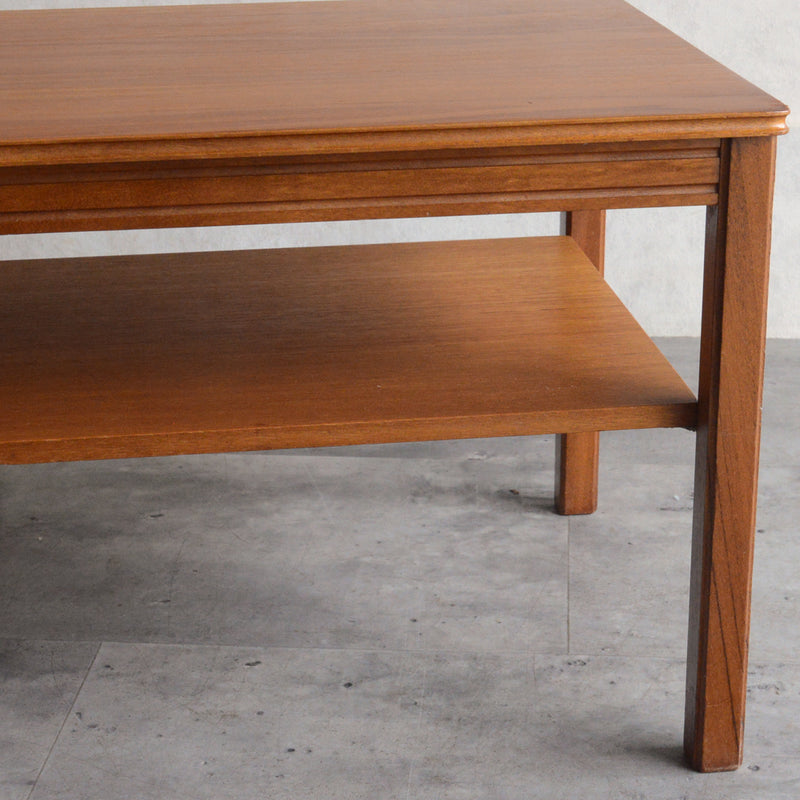 ミッドセンチュリー チーク ローテーブル 64(下棚付)