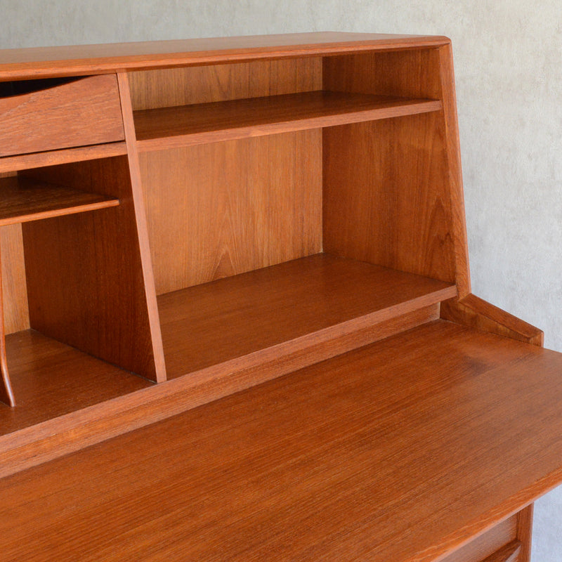 デンマークヴィンテージ　チークビューロー（ミラー付）　D-2